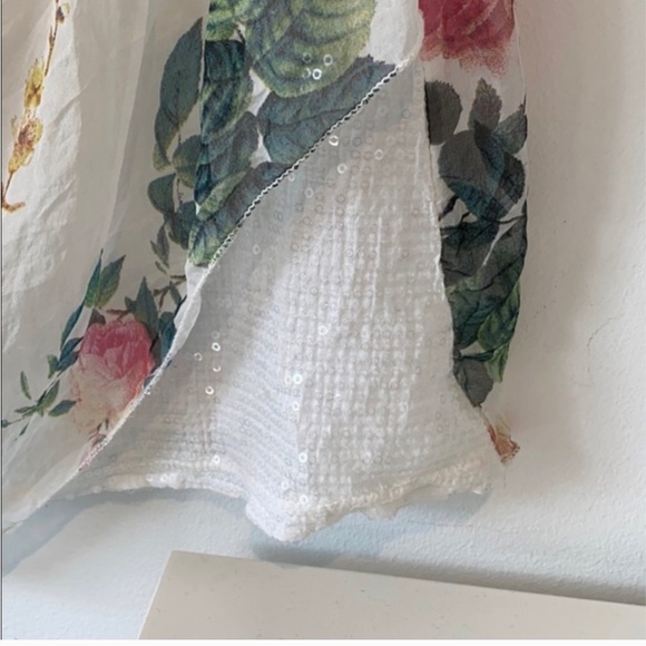 Viola Borghi Made in Italy | flowery sequin top - Picture 3 of 6